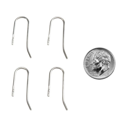 Embeddable Fine Silver French Earwires medium