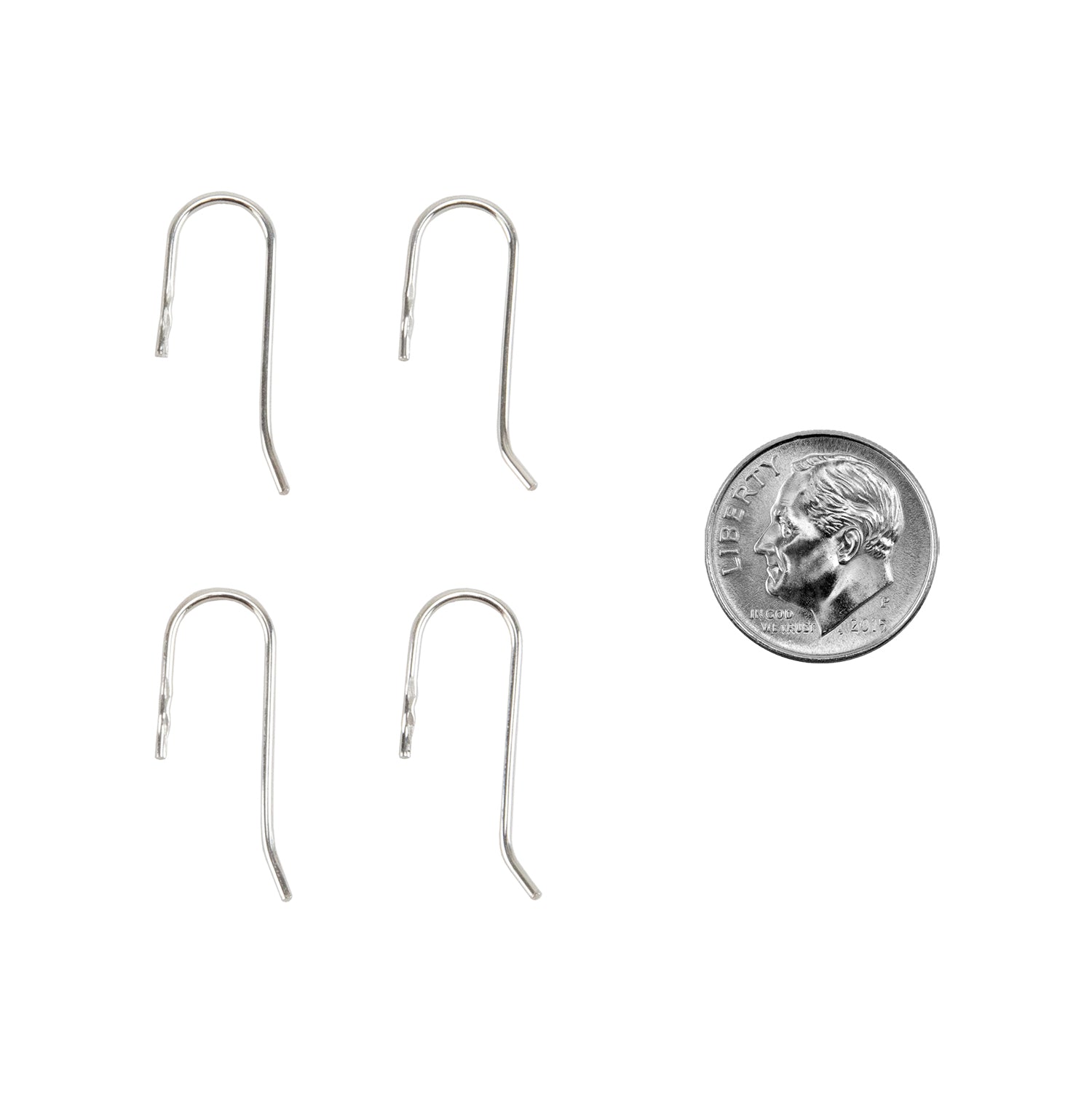 Embeddable Fine Silver French Earwires short