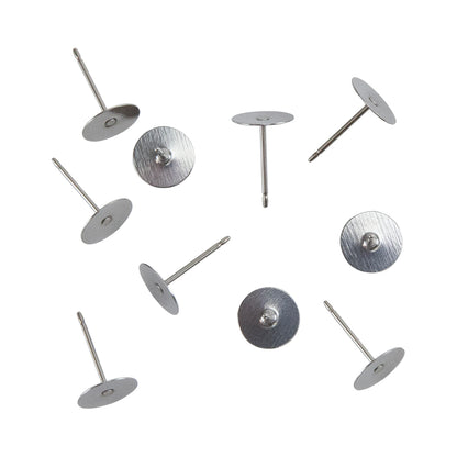 Titanium Earring Post w/ Stainless Steel Flat Pad Pkg/10 - Cool Tools