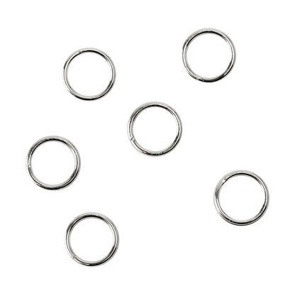 Sterling Silver Round Split Ring x 6