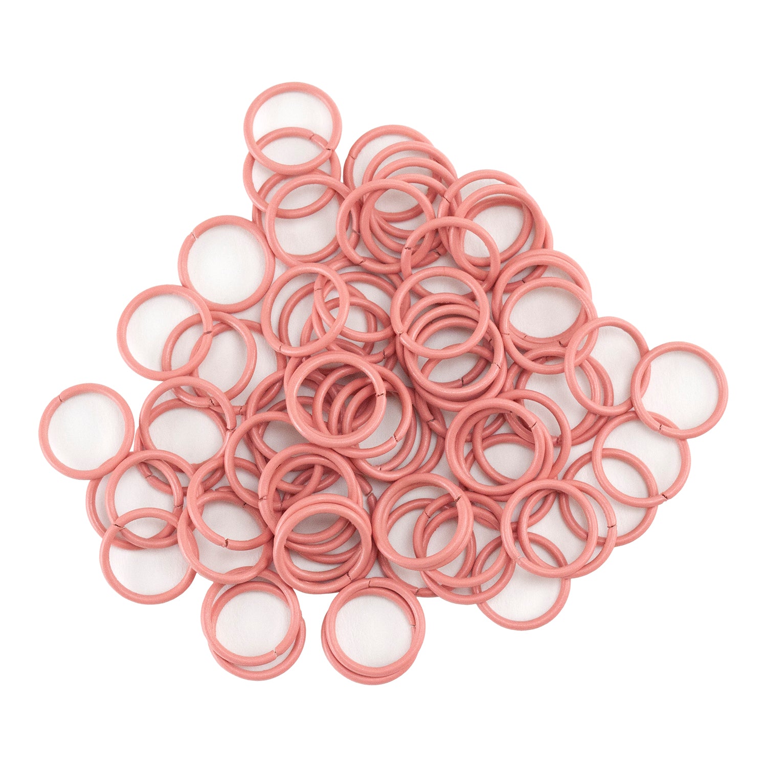 Colored Open Jump Rings - Pink - Round 10mm 18 gauge - Pkg/50
