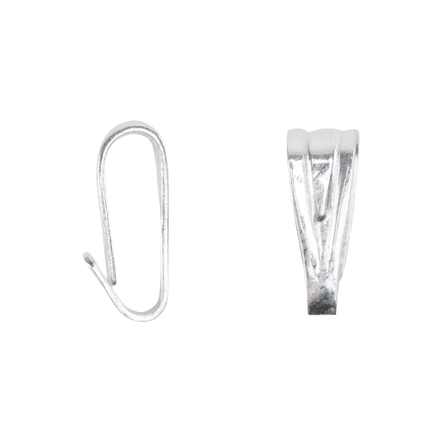 Sterling Silver Locket Bail - 3.7mm x 10.6mm - Pkg/2