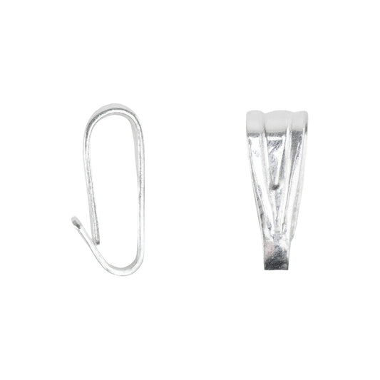 Sterling Silver Locket Bail - 3.7mm x 10.6mm - Pkg/2