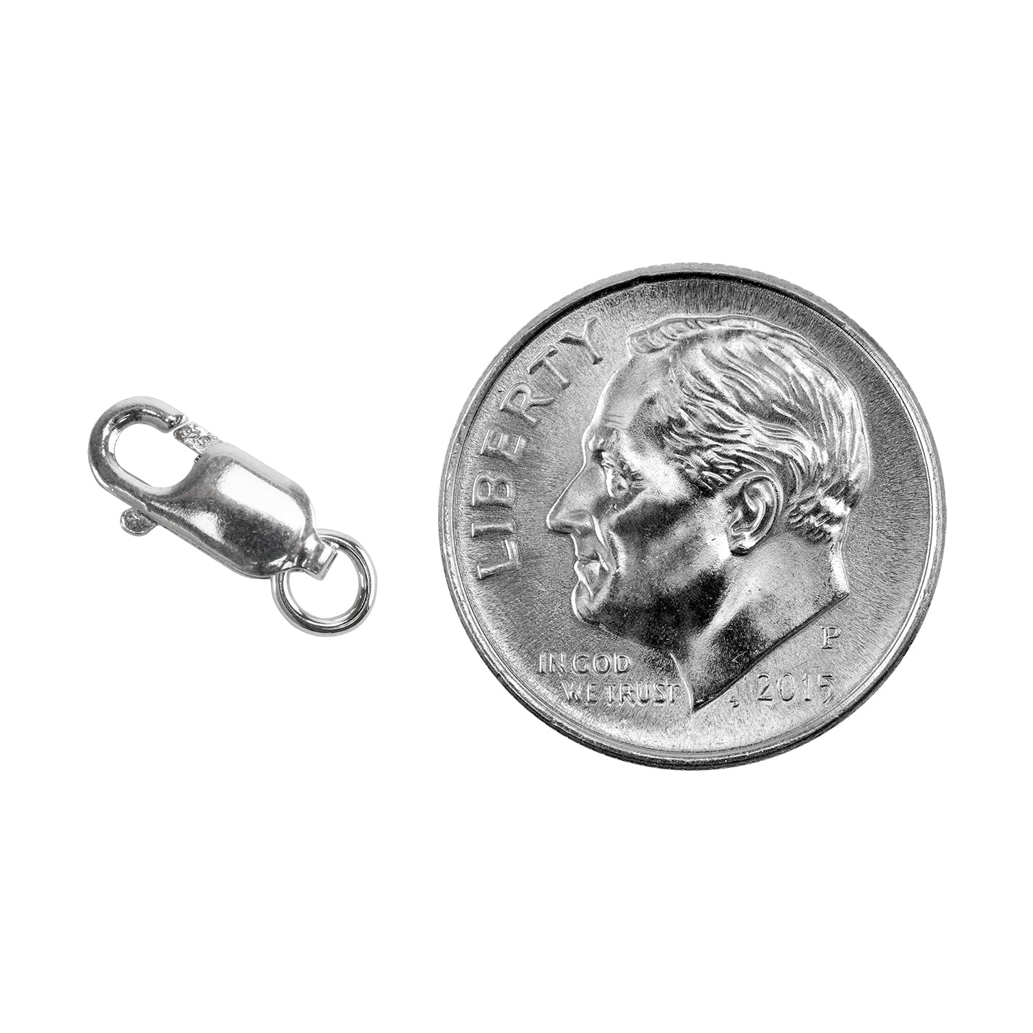 Sterling Silver Lobster Clasp - 10.3mm Pkg/1