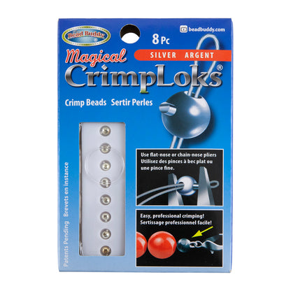 Magical Crimp Loks - Silver Plate .02mm Pkg/8