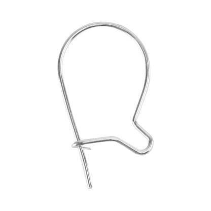 Sterling Silver Earwires - Kidney with Loop - 5 Pairs