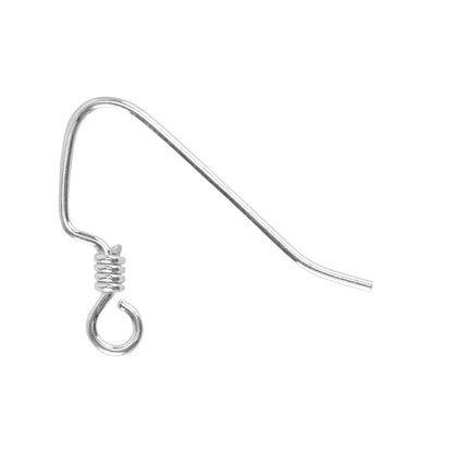 Sterling Silver Earwires - Fancy with Loop and Coil - 2 Pair