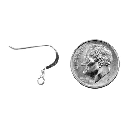 Sterling Silver Earwires - Coil - pk/10 with dime