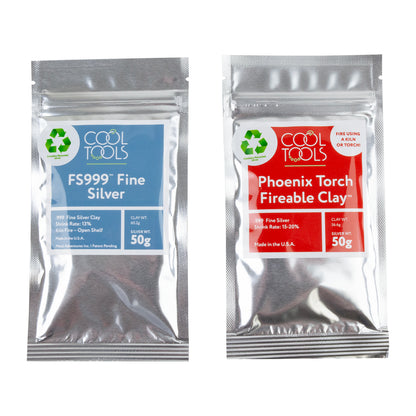 50g Cool Tools Fine Silver Clay Bundle