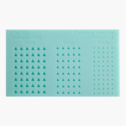 green silicone Finishing Touches Mold - Triangle Flat 