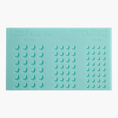 green silicone Finishing Touches Mold - Moon Flat