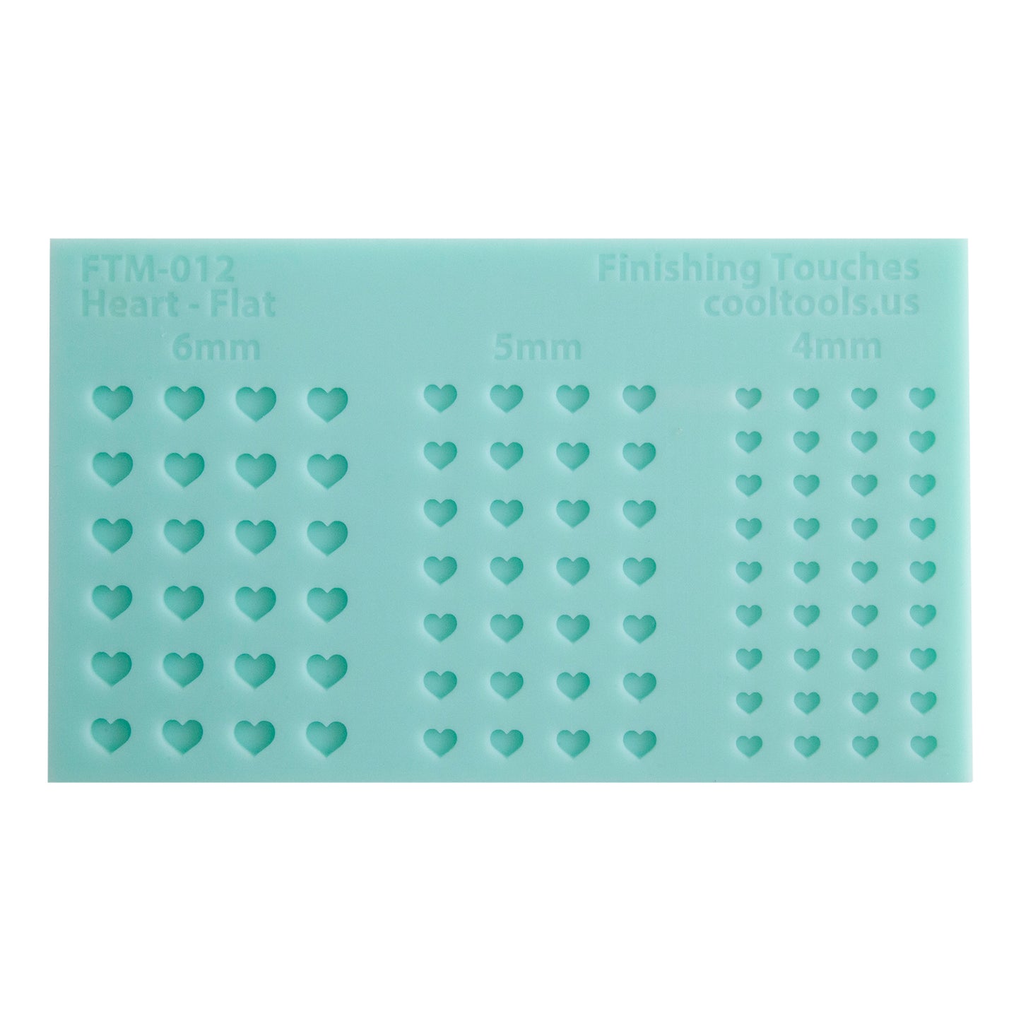 green silicone Finishing Touches Moldwith silver sample