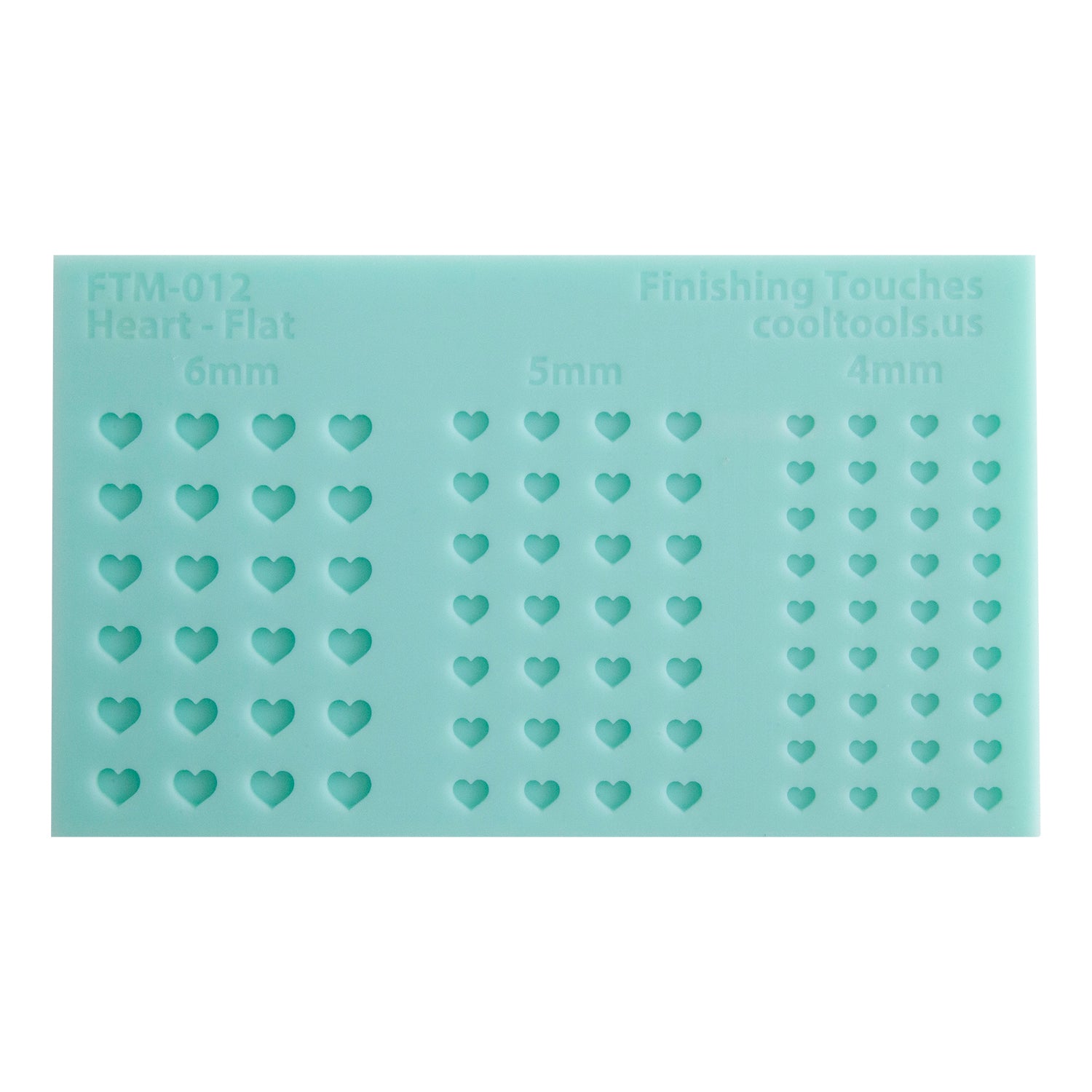 green silicone Finishing Touches Moldwith silver sample