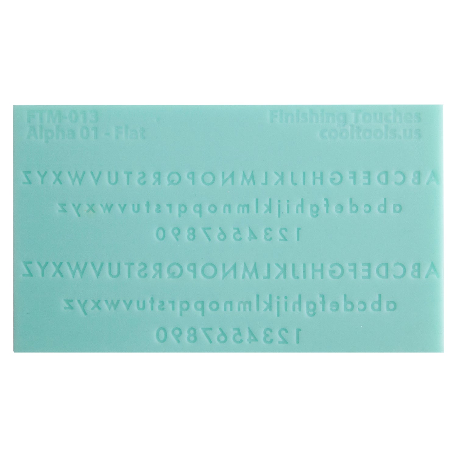 green silicone Finishing Touches Mold - Alphabet 1 Flat 
