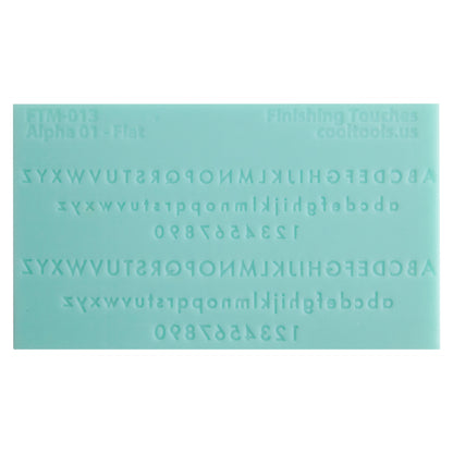 green silicone Finishing Touches Mold - Alphabet 1 Flat 