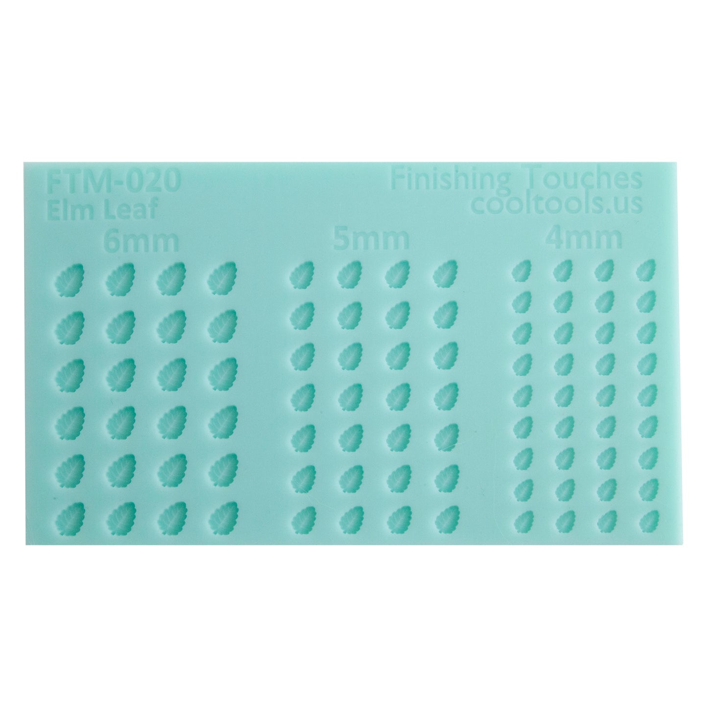 green silicone Finishing Touches Mold - Elm Leaf 