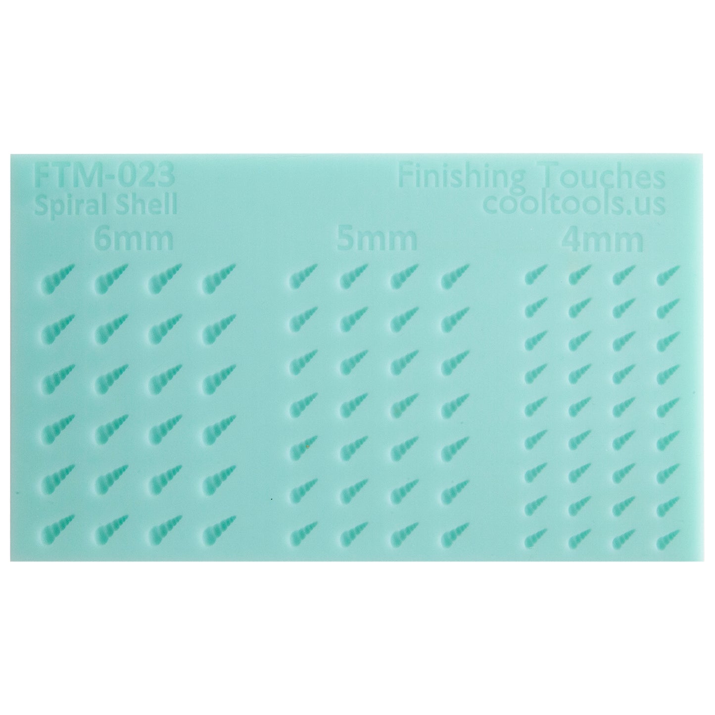 green silicone Finishing Touches Mold - Spiral Shell 