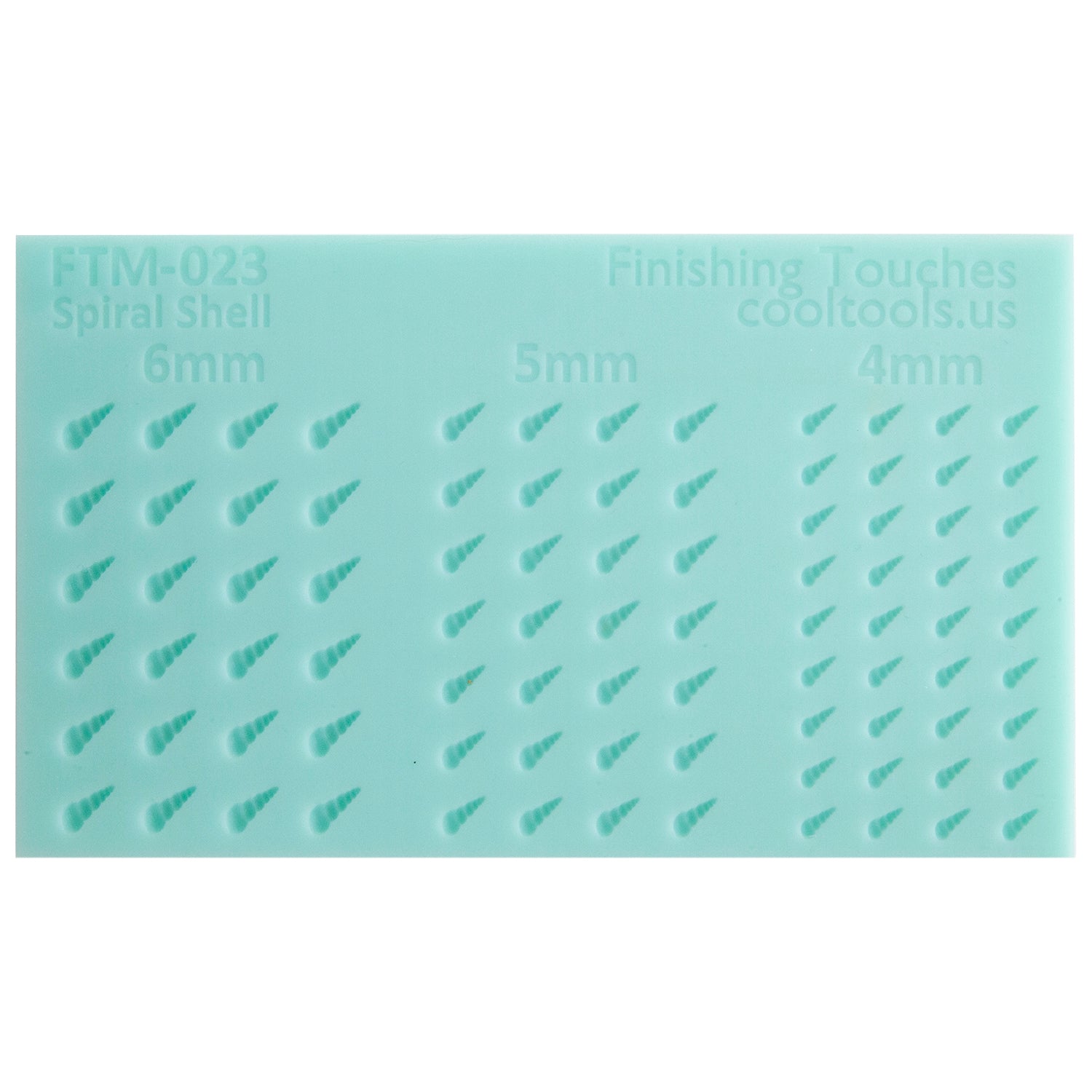 green silicone Finishing Touches Mold - Spiral Shell 