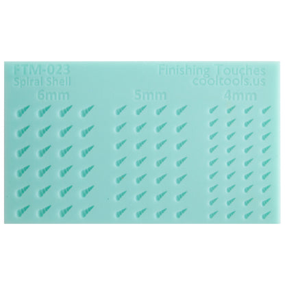green silicone Finishing Touches Mold - Spiral Shell 