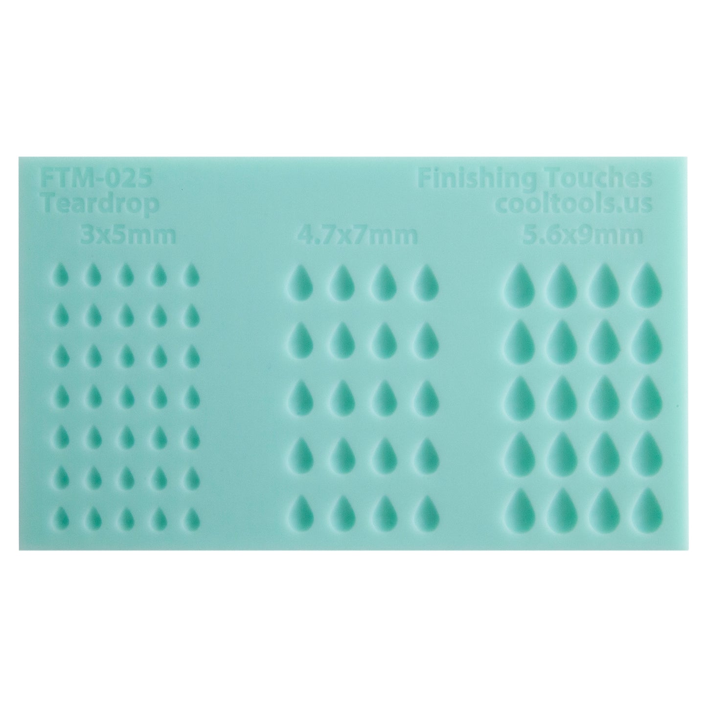green silicone Finishing Touches Mold - Teardrop 