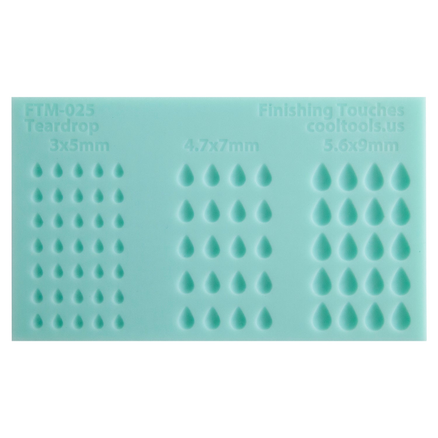 green silicone Finishing Touches Mold - Teardrop 