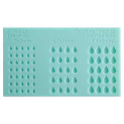 green silicone Finishing Touches Mold - Teardrop 