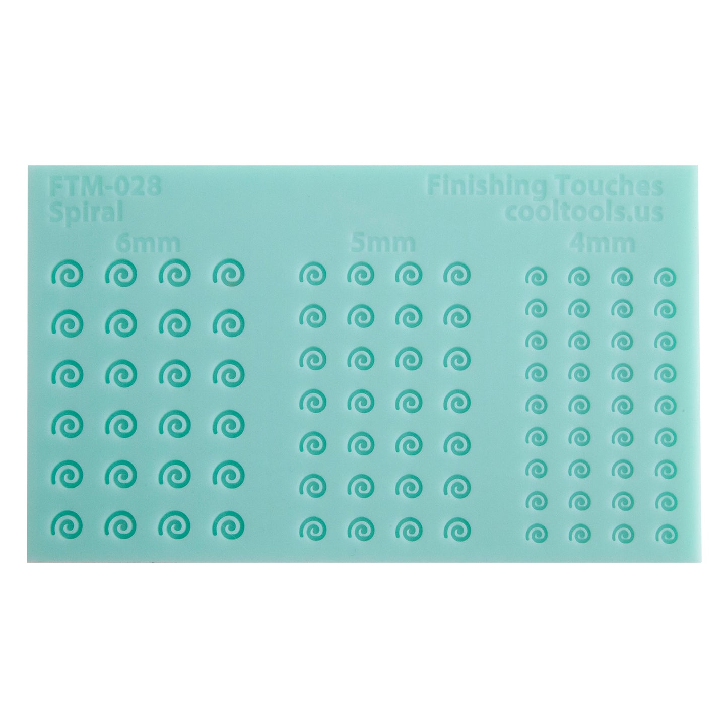 green silicone Finishing Touches Mold - Spiral 