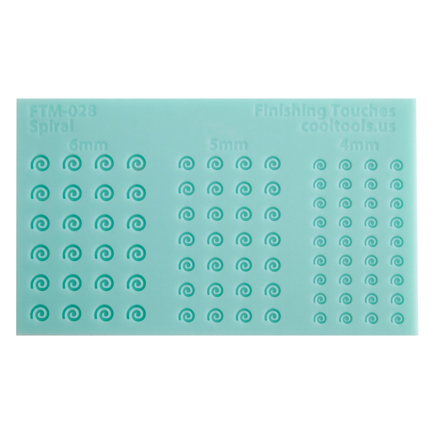 green silicone Finishing Touches Mold - Spiral 