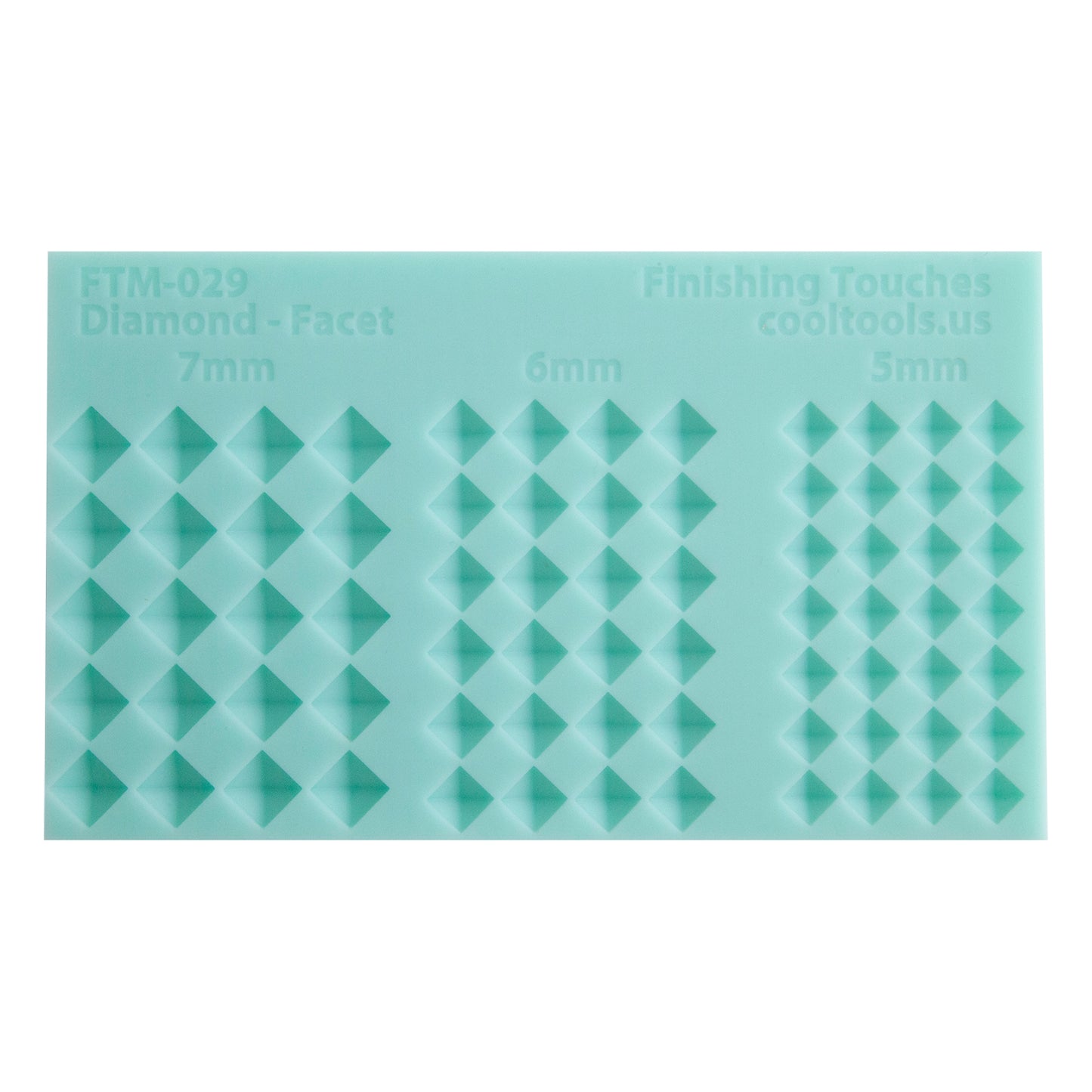green silicone Finishing Touches Mold - Diamond Facet 