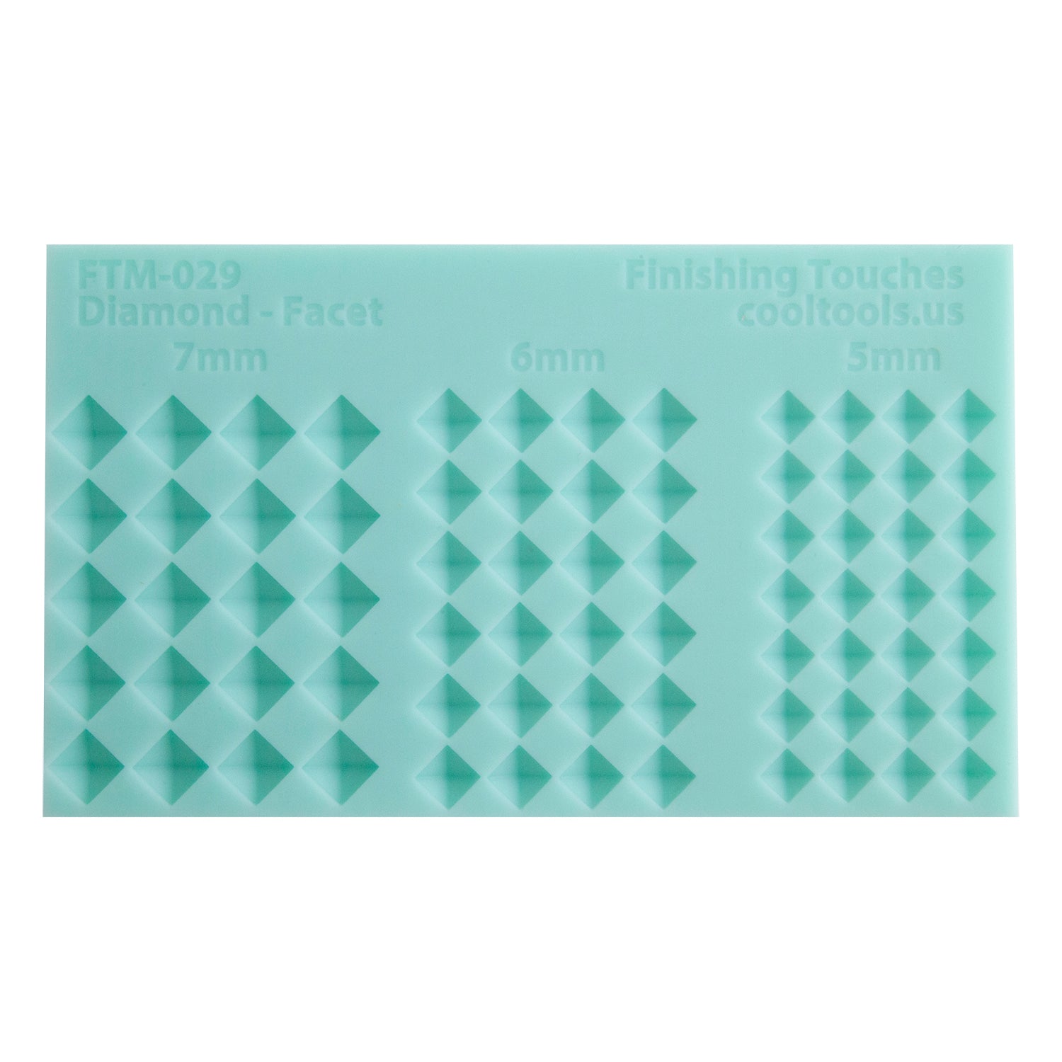 green silicone Finishing Touches Mold - Diamond Facet 