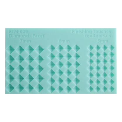 green silicone Finishing Touches Mold - Diamond Facet 