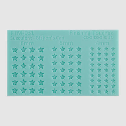 green silicone Finishing Touches Mold - Succulent - Bishop's Cap 