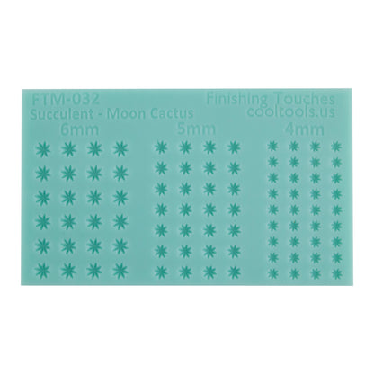 green silicone Finishing Touches Mold - Succulent - Moon Cactus 
