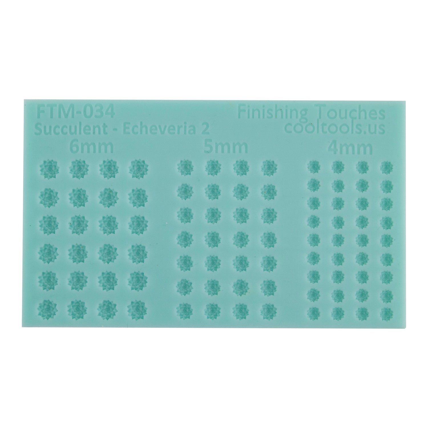 green silicone Finishing Touches Mold - Succulent - Echeveria 2 