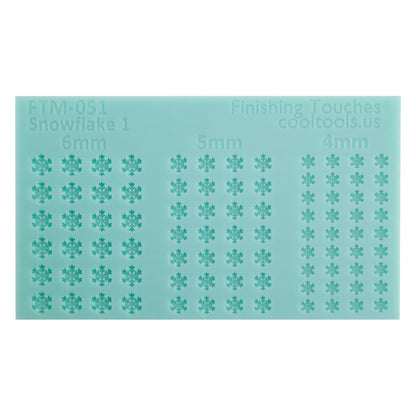 green silicone Finishing Touches Mold - Snowflake 1