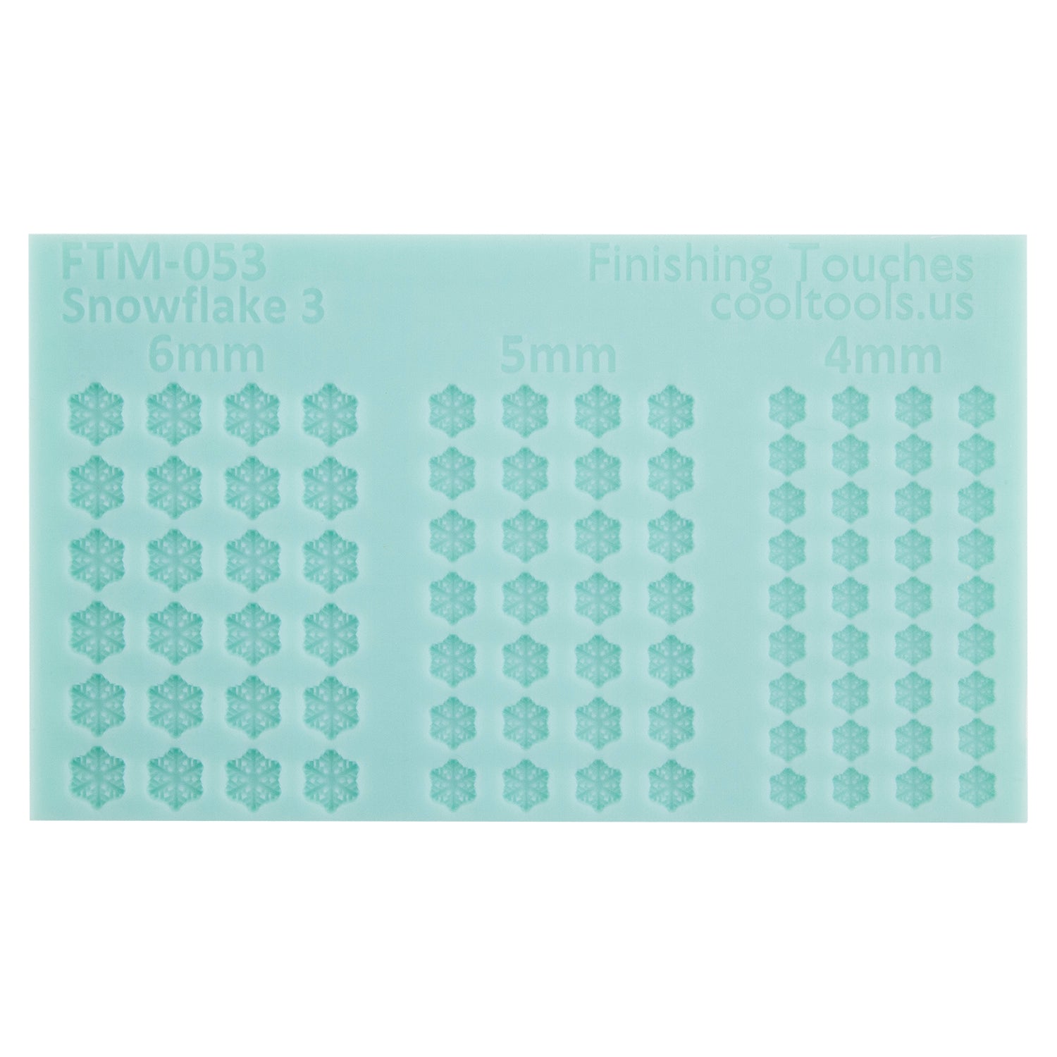 green silicone Finishing Touches Mold - Snowflake 3 