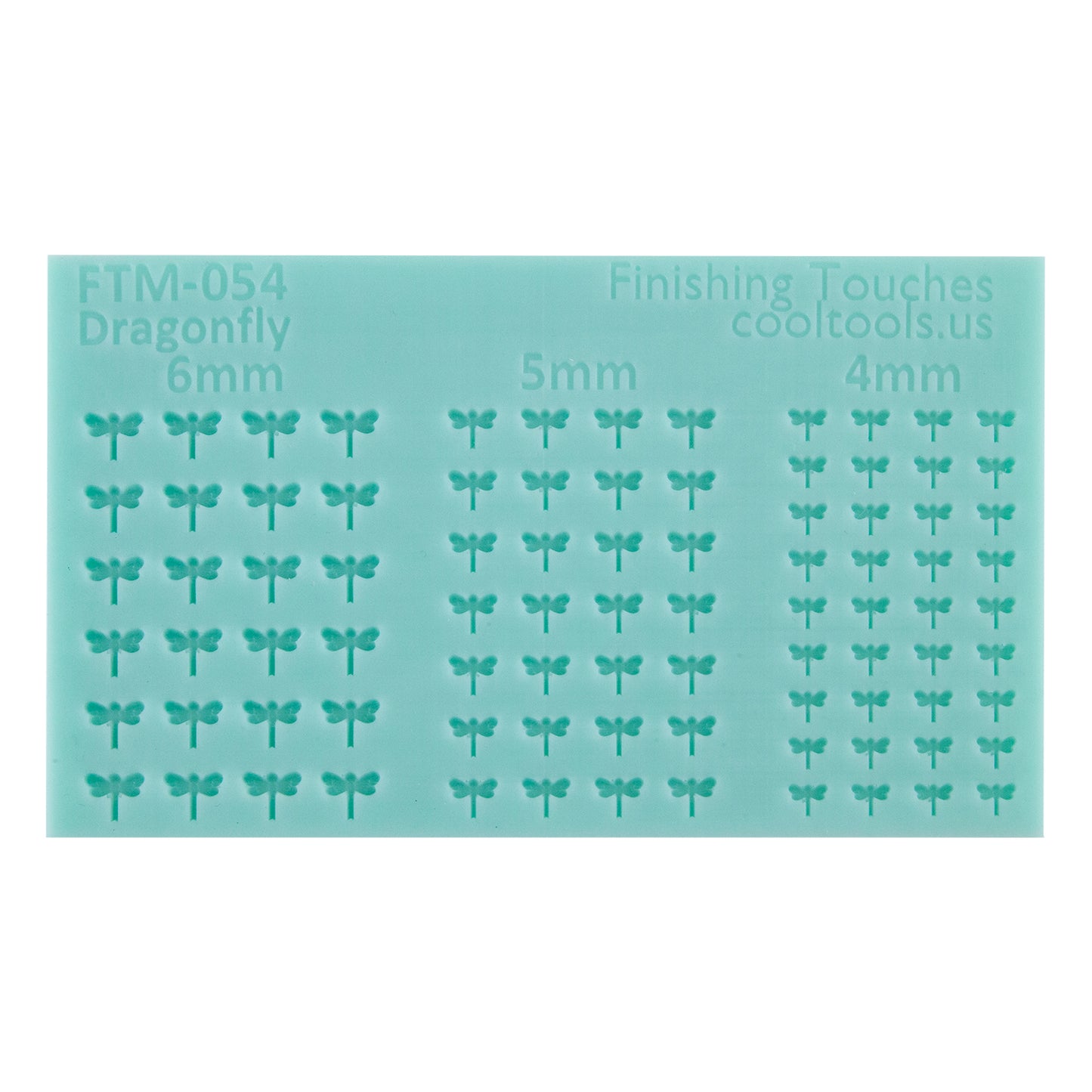 green silicone Finishing Touches Mold - Dragonfly