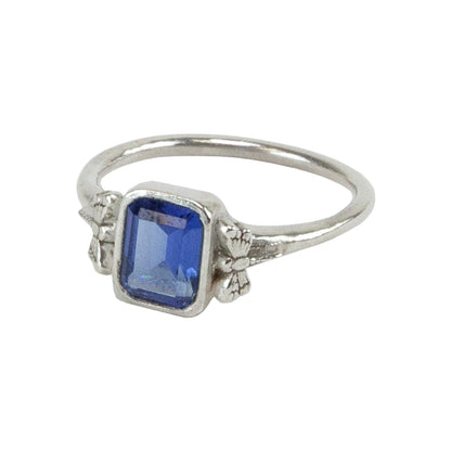  Finishing Touches Mold - Dragonfly silver ring with blue cz
