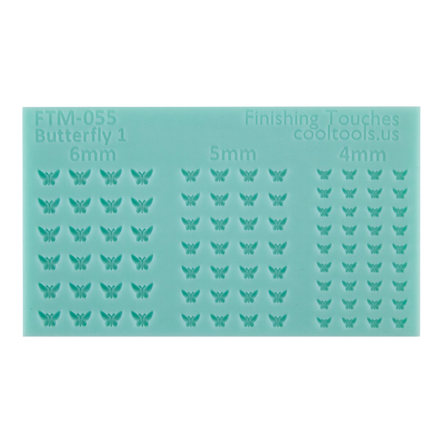 green silicone Finishing Touches Mold - Butterfly 1