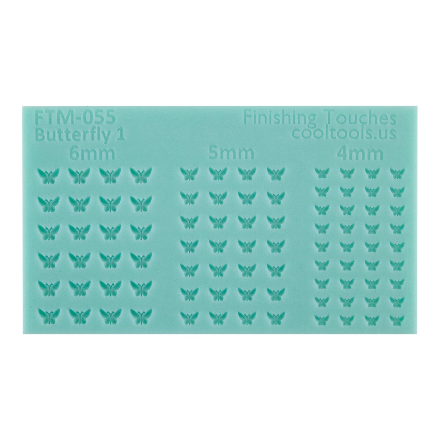 green silicone Finishing Touches Mold - Butterfly 1