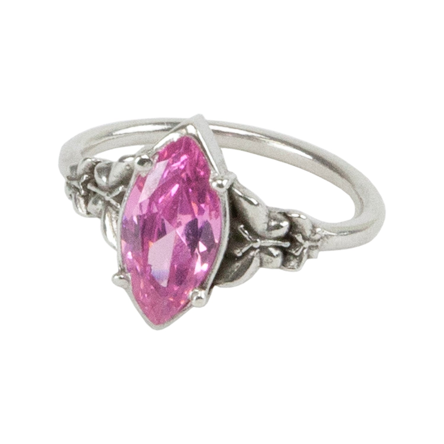 Finishing Touches Mold - Butterfly 1 silver ring with pink cz