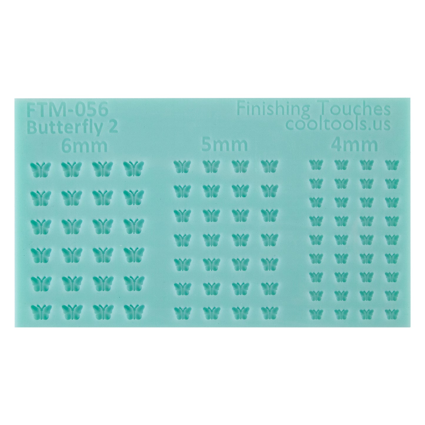 green silicone Finishing Touches Mold - Butterfly 2 