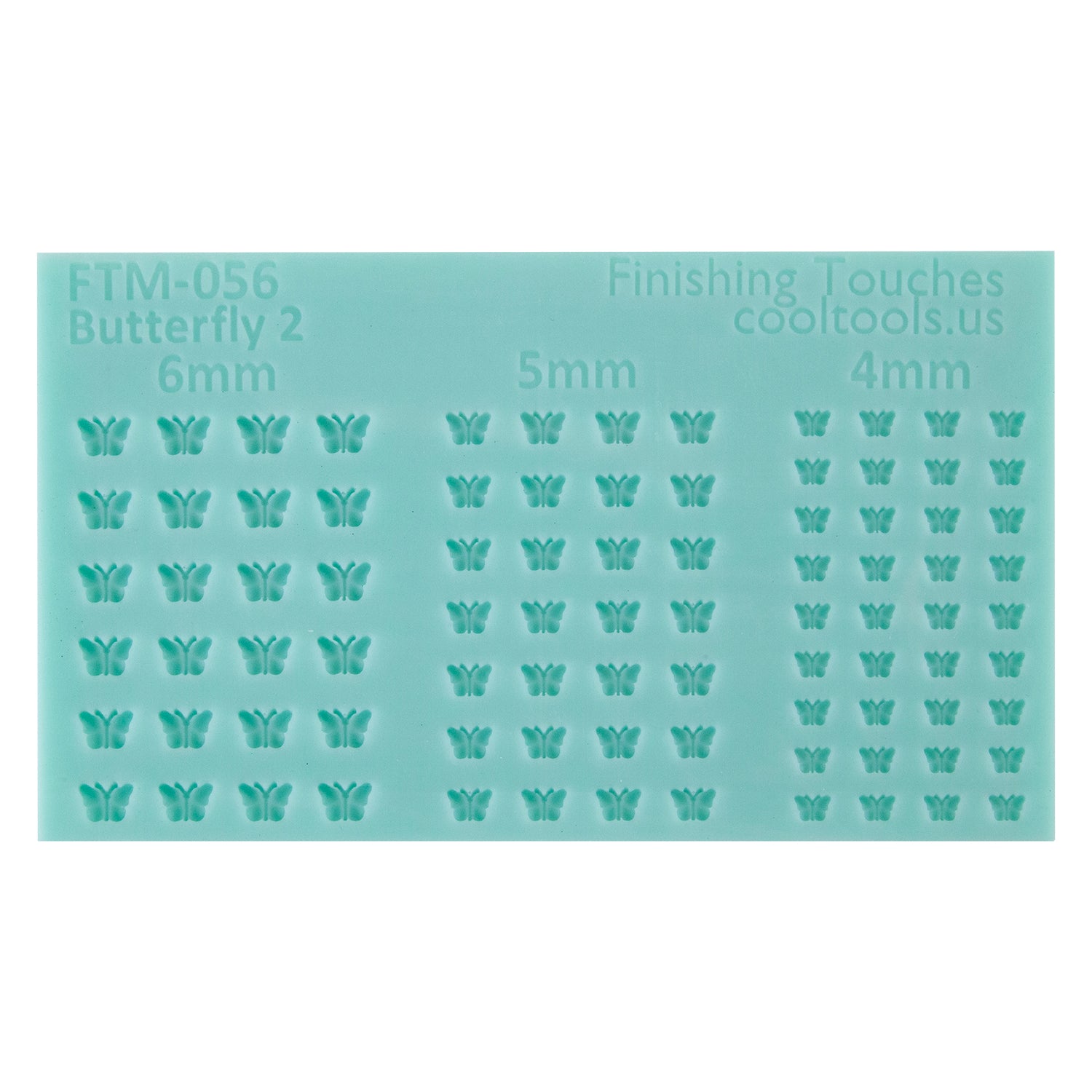 green silicone Finishing Touches Mold - Butterfly 2 