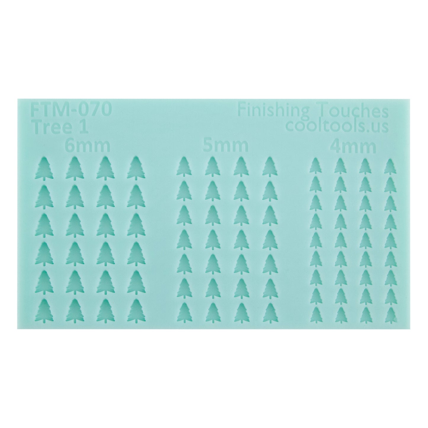 green silicone Finishing Touches Mold - Tree 1 