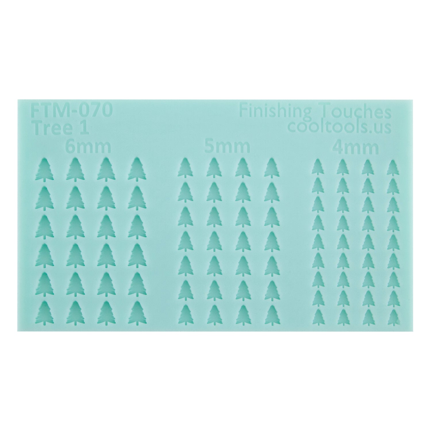 green silicone Finishing Touches Mold - Tree 1 