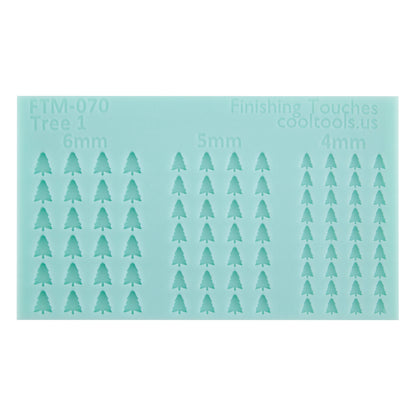 green silicone Finishing Touches Mold - Tree 1 