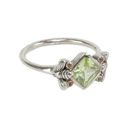 Finishing Touches Mold - Bee silver ring with yellow czs