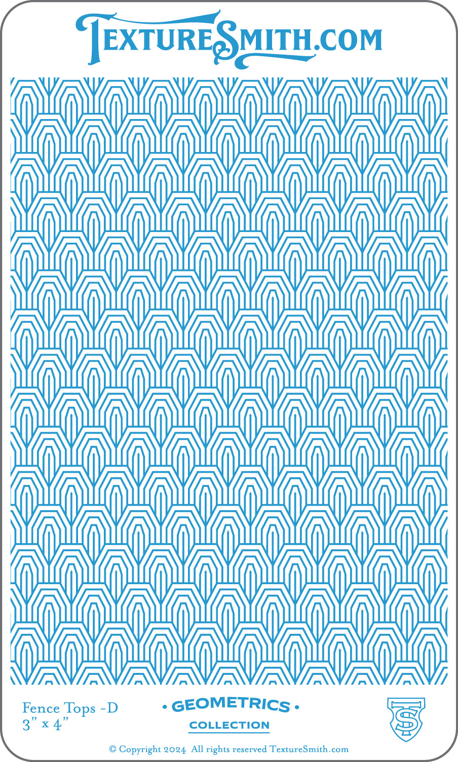graphic TextureSmith Texture Mat - Geometrics Collection - Fence Tops