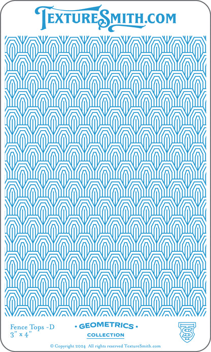 graphic TextureSmith Texture Mat - Geometrics Collection - Fence Tops