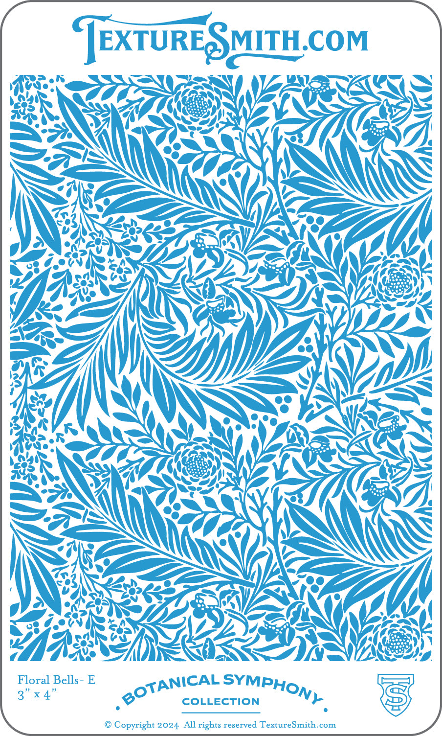 graphic TextureSmith Texture Mat - Botanical Symphony Collection - Floral Bells